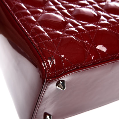 Christian Dior Patent Cannage Medium Lady Dior Red 9 of 10