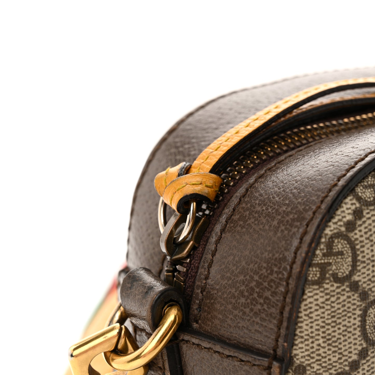 GG Supreme Monogram Web Neo Vintage Shoulder Bag Beige New Acero Crop
