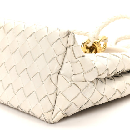 Bottega Veneta Nappa Intrecciato Small Andiamo Shoulder Bag White 8 of 9