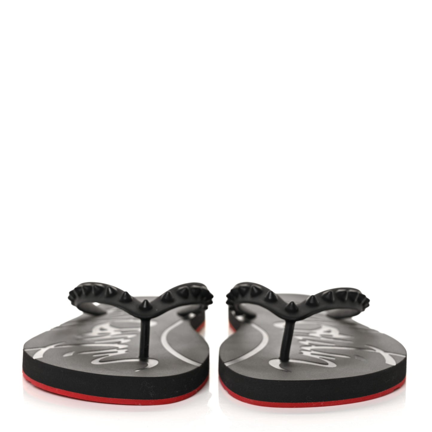 Rubber Spike Loubi Donna Flip Flop 40 Black