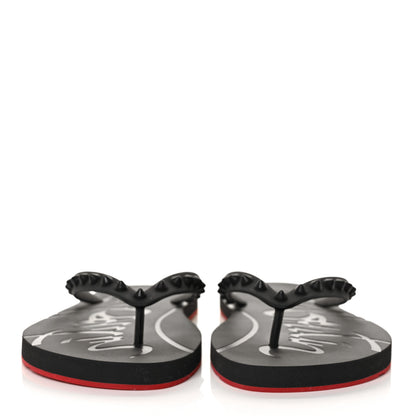 Christian Louboutin Rubber Spike Loubi Donna Flip Flop 40 Black 2 of 6