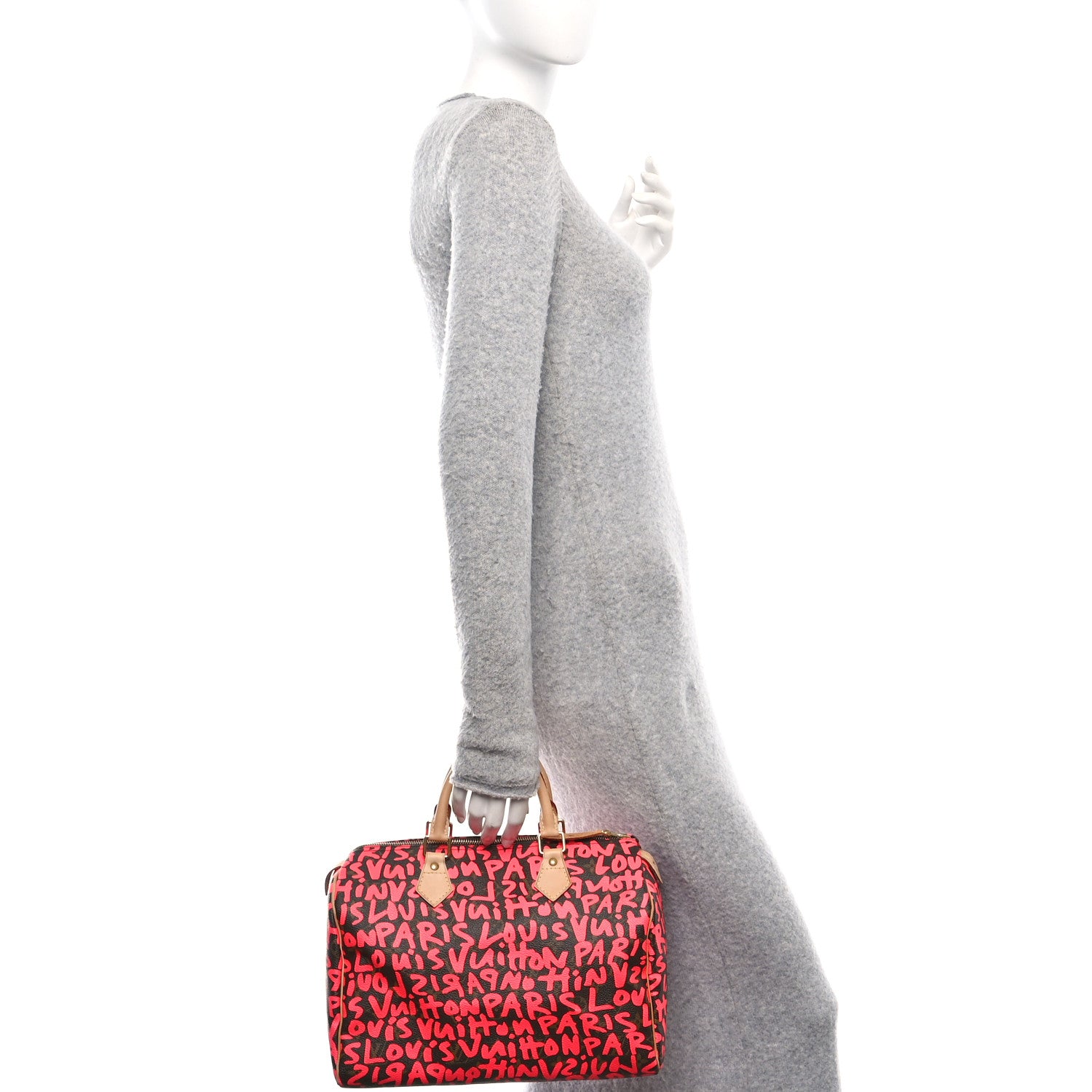 Louis Vuitton Monogram Graffiti Speedy 30 Fuchsia 2 of 11