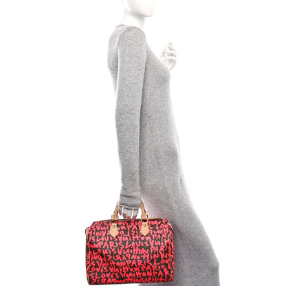 Louis Vuitton Monogram Graffiti Speedy 30 Fuchsia 2 of 11