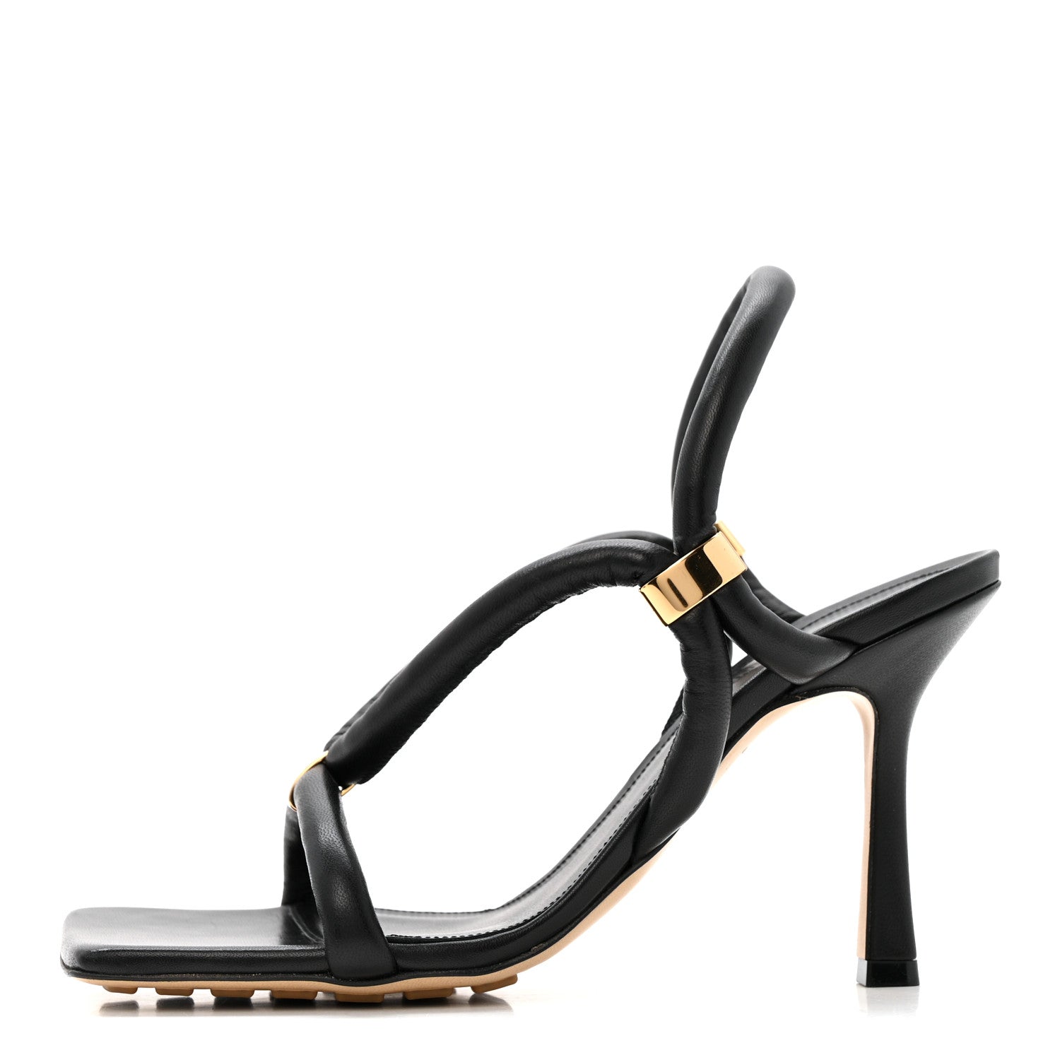 Bottega Veneta Nappa Stretch Sandals 36 Black 1 of 10