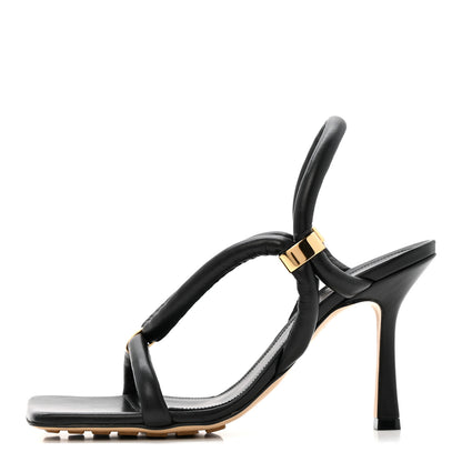 Bottega Veneta Nappa Stretch Sandals 36 Black 1 of 10