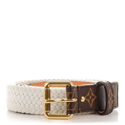 Louis Vuitton Monogram Woven Belt 80 32 1 of 7