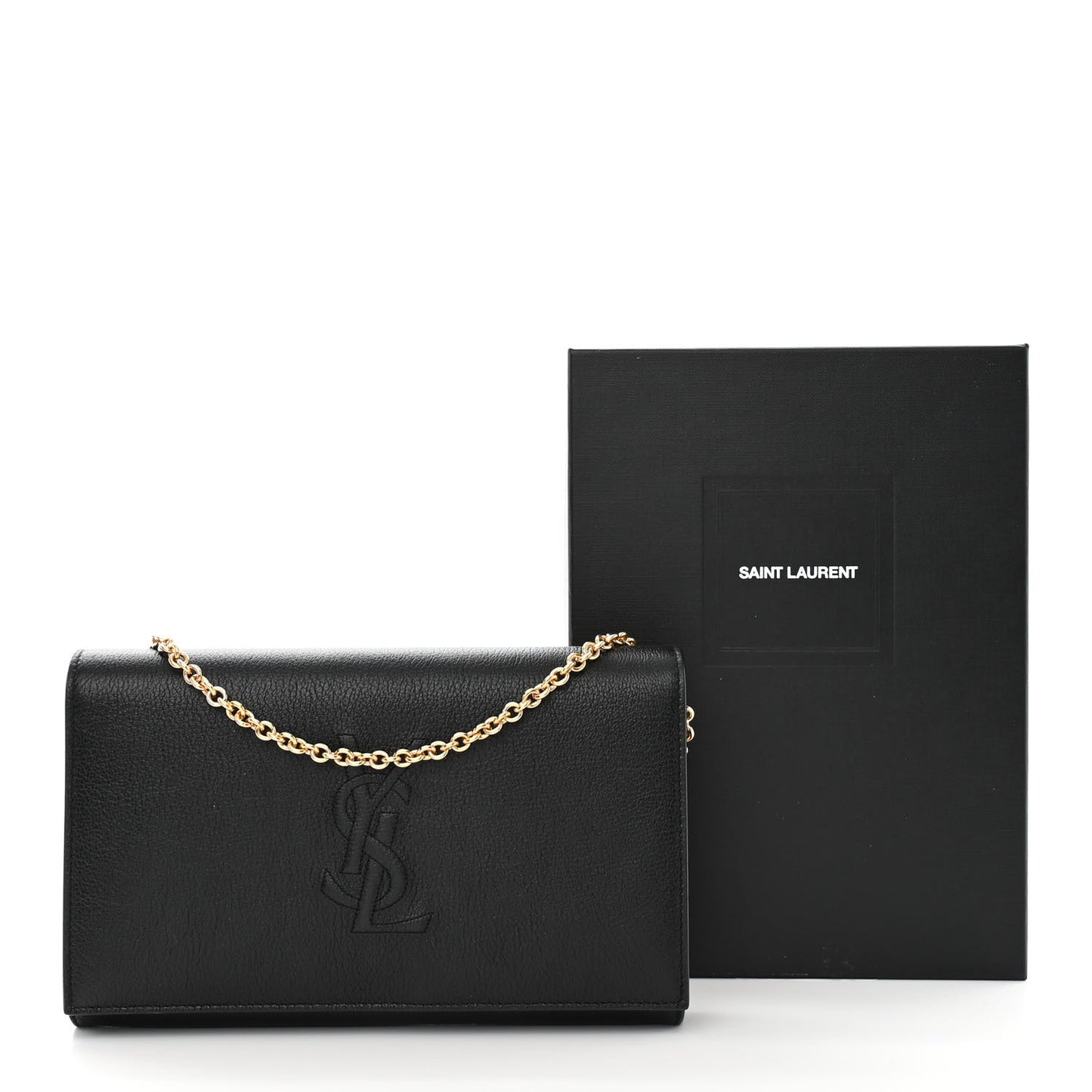 Calfskin Monogram Belle de Jour Chain Clutch Black