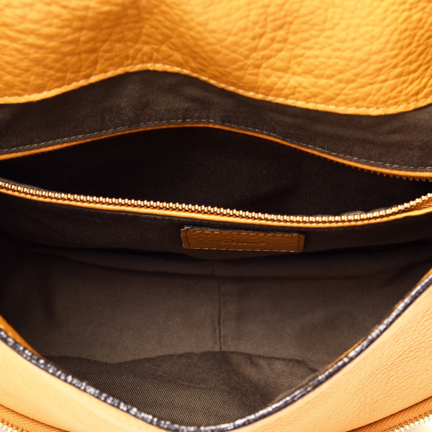 Chloe Calfskin Medium Marcie Round Zip Crossbody Brown Sugar 5 of 9