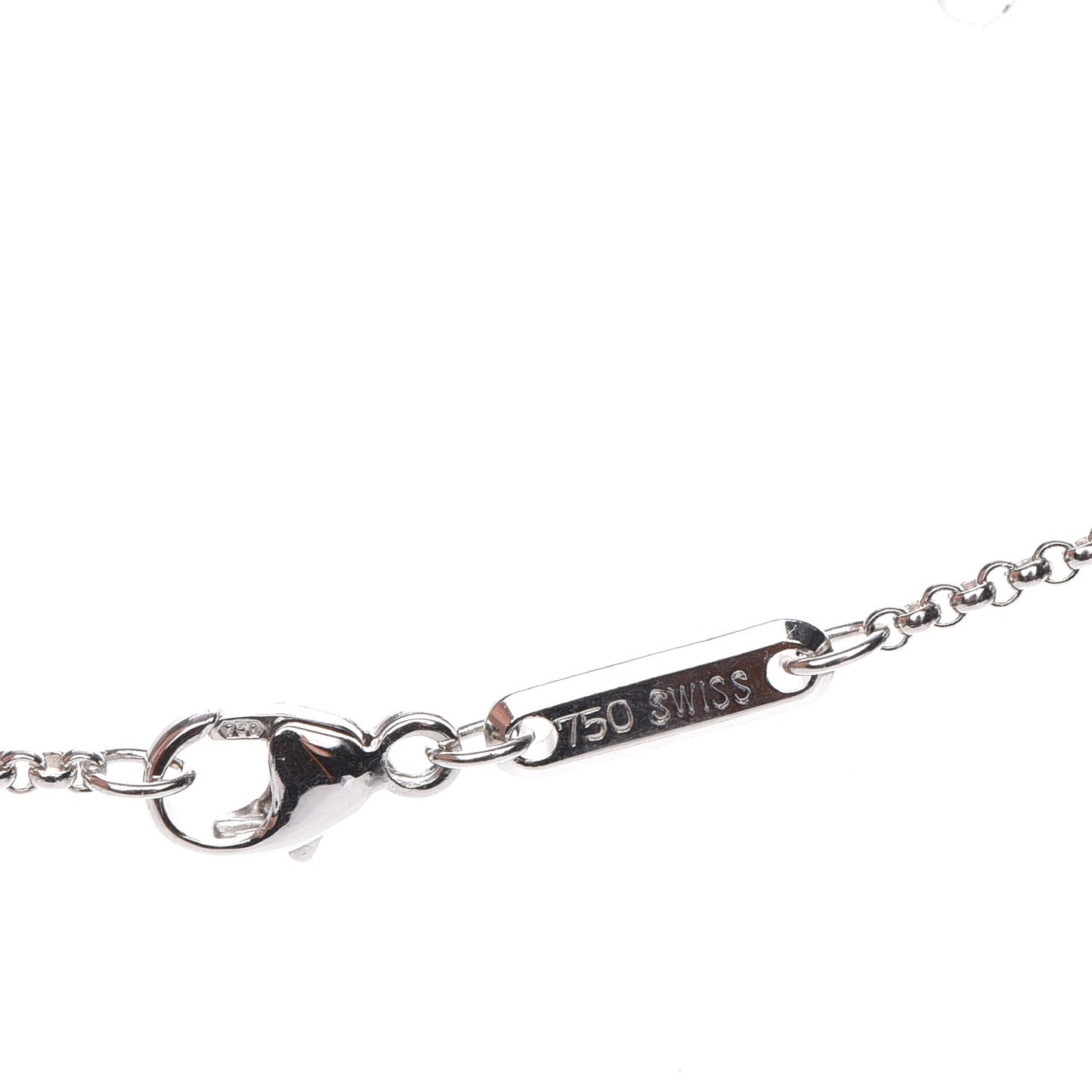 18K White Gold Happy Diamonds Icons Puff Heart Pendant Necklace