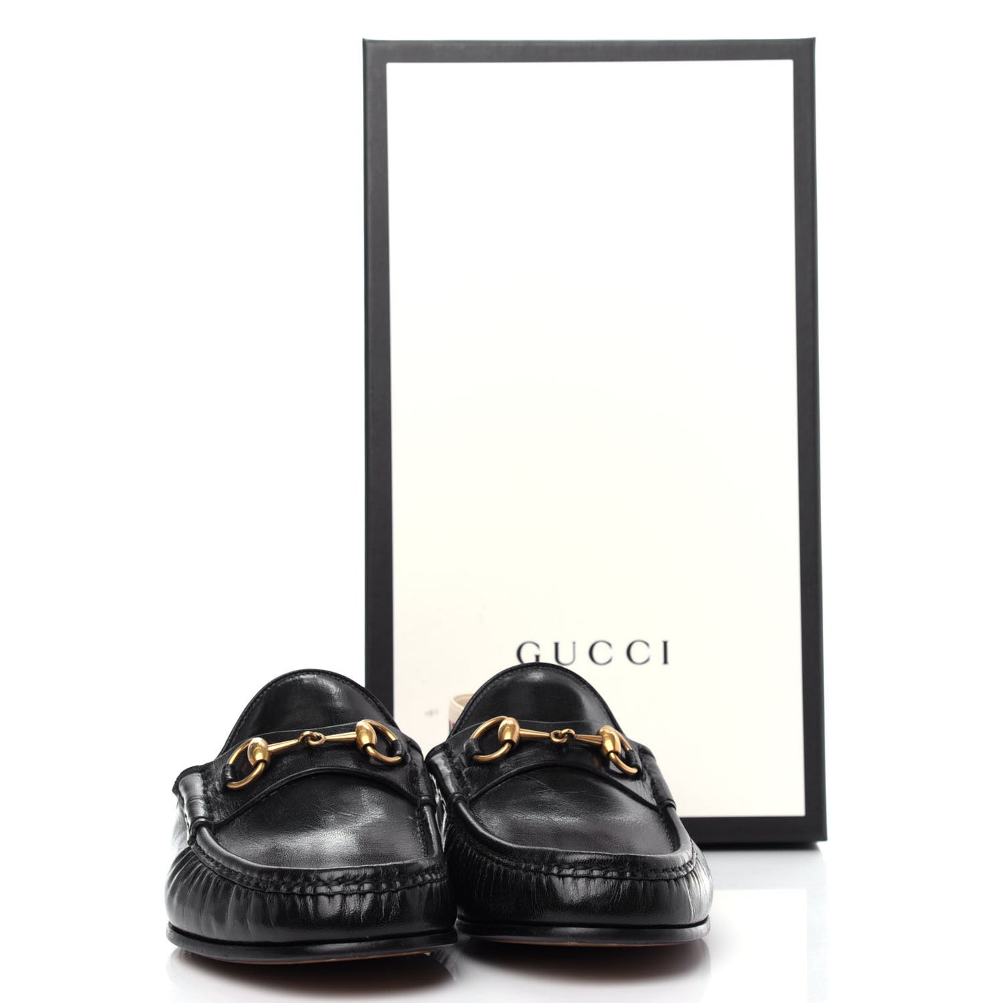 Goatskin Stripe Mens Horsebit Slingback Slippers 9.5 Black