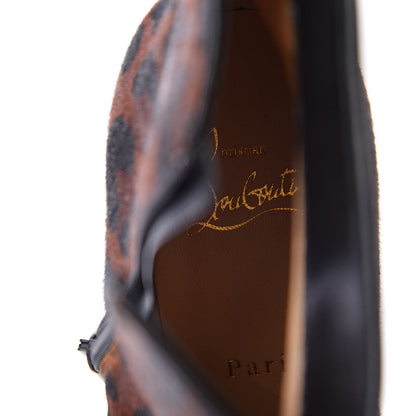 Christian Louboutin Pony Hair Leopard Print So Kate Booty 55 Ankle Boots 36.5 Black 6 of 8