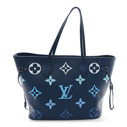 Louis Vuitton Empreinte Monogram Giant Neverfull MM Degrade Bleu 1 of 10