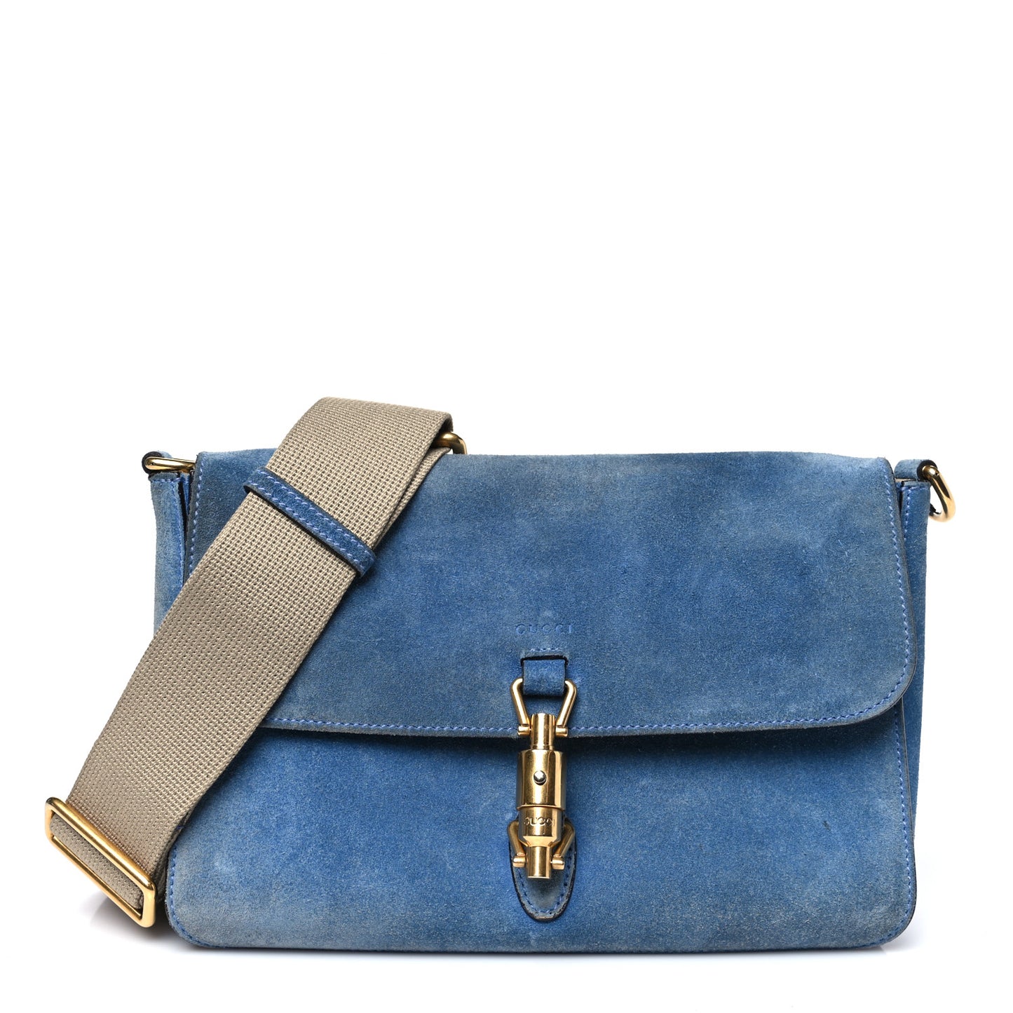 Soft Suede Small Jackie Shoulder Bag Cerulean Blue