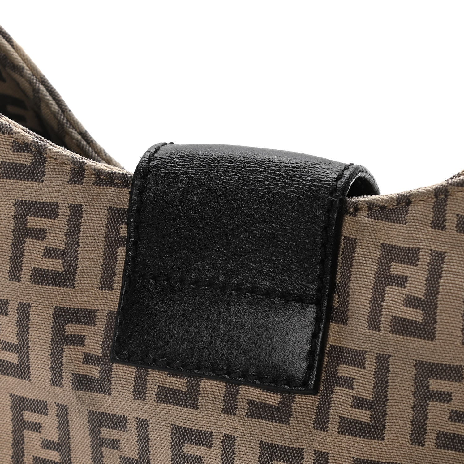 Fendi Zucchino Vitello Hobo Beige Black 14 of 16