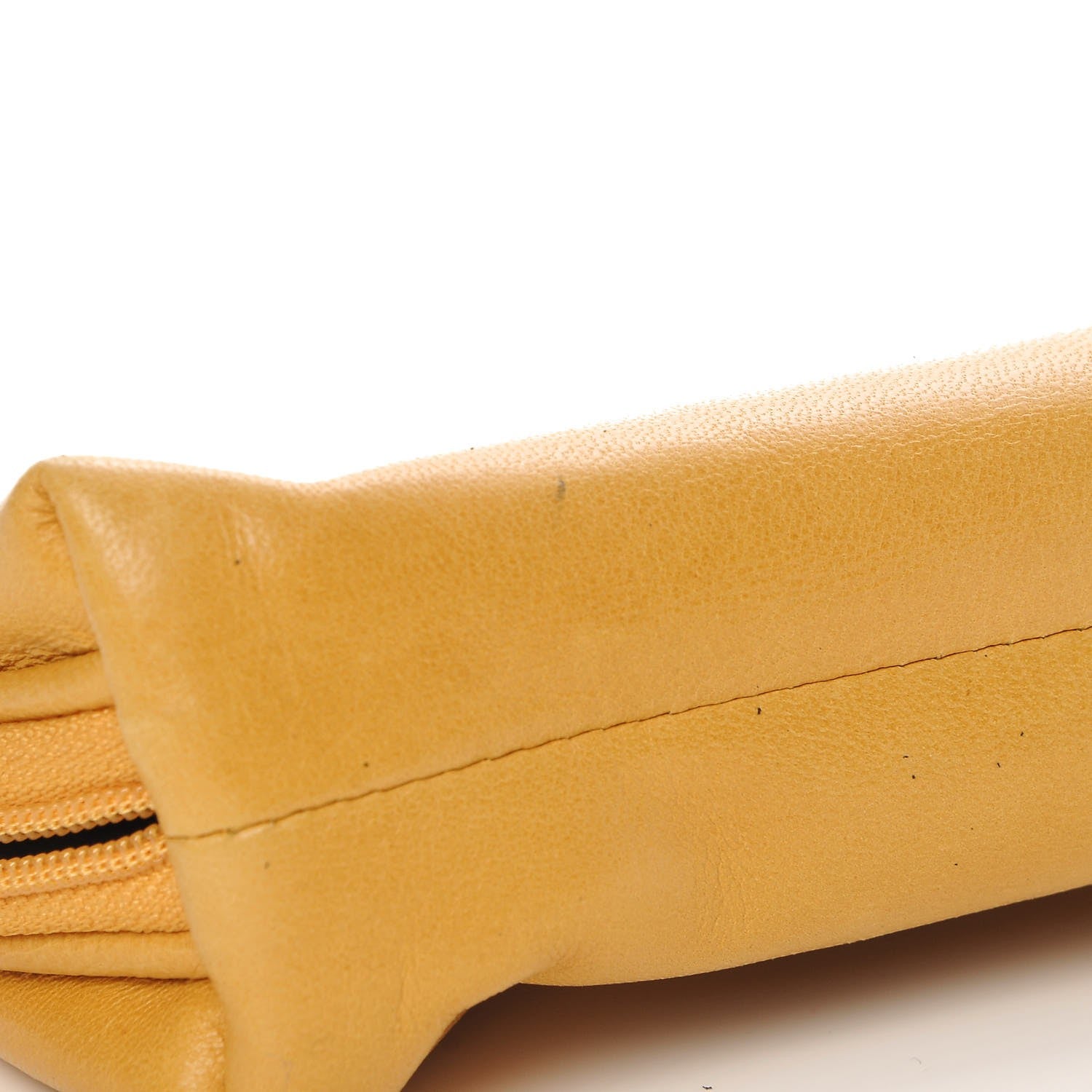 Gucci Lambskin Medium Bamboo Cosmetic Case Yellow 12 of 13