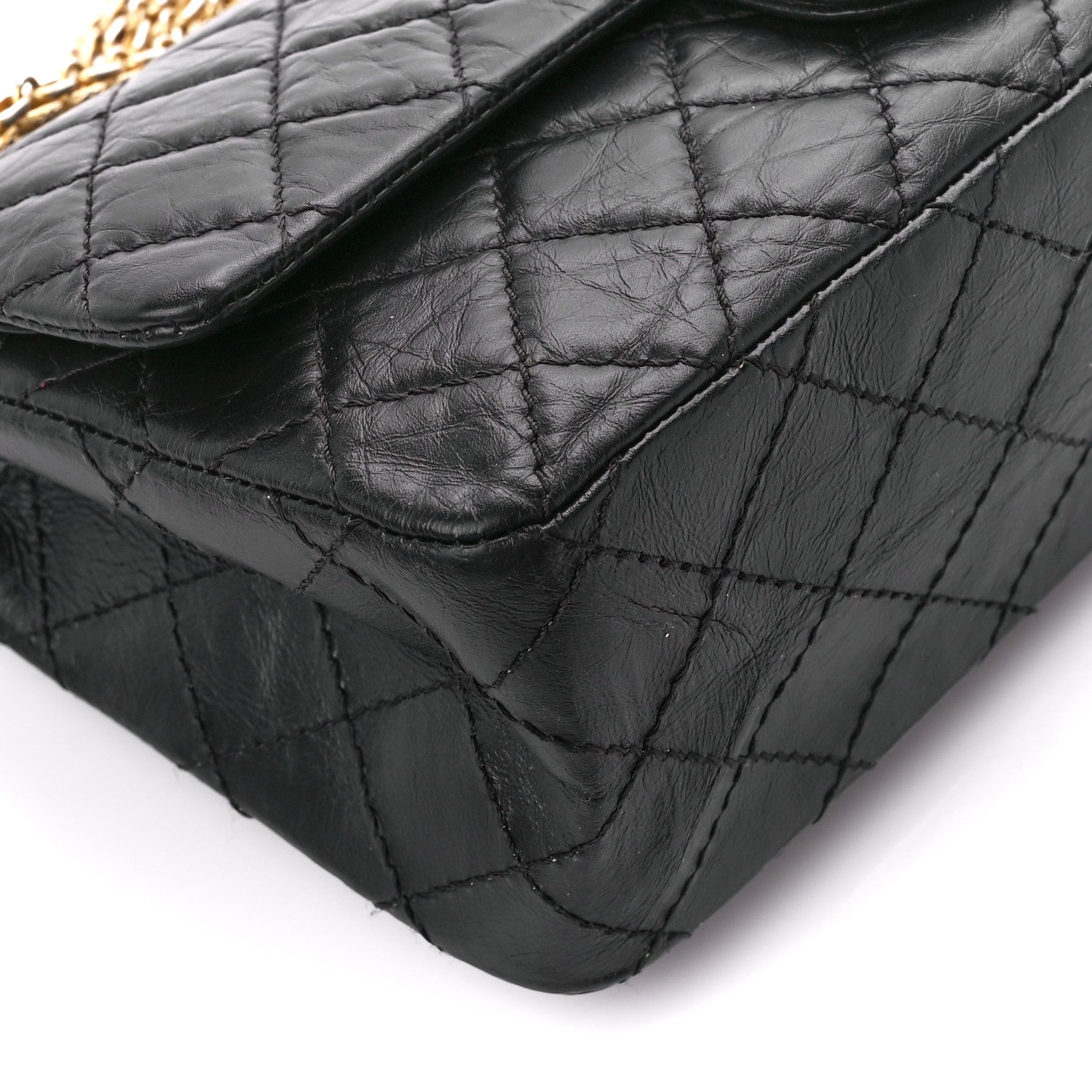 Chanel Aged Calfskin Quilted 2.55 Reissue 225 Flap Black 10 of 11