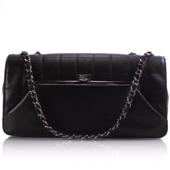 Lambskin Quilted Kiss Lock Flap