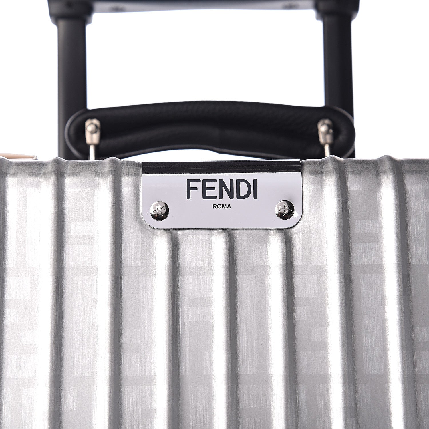 Fendi X RIMOWA Aluminum FF Print Roll Away Carry On Luggage Silver 15 of 15