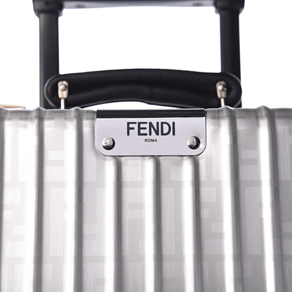 Fendi X RIMOWA Aluminum FF Print Roll Away Carry On Luggage Silver 15 of 15