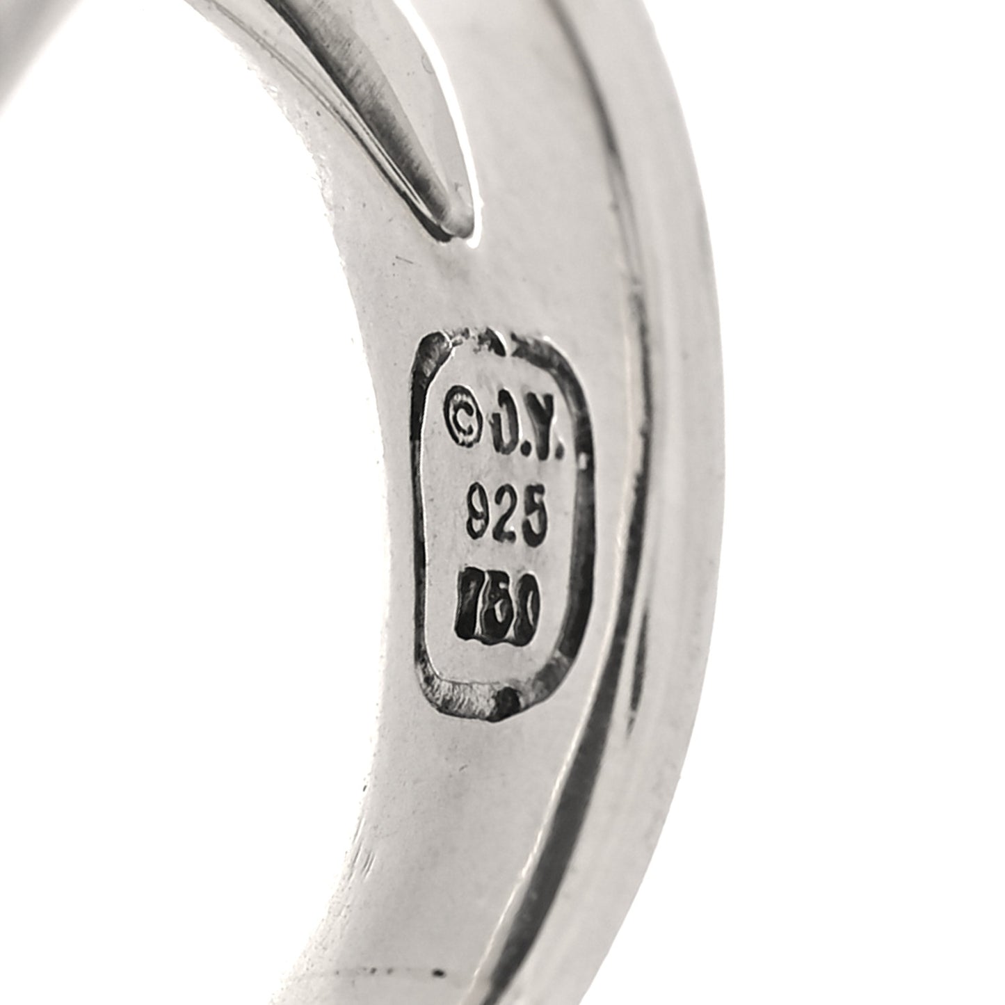 Sterling Silver 18K Yellow Gold Carved Cable Ring 52 6