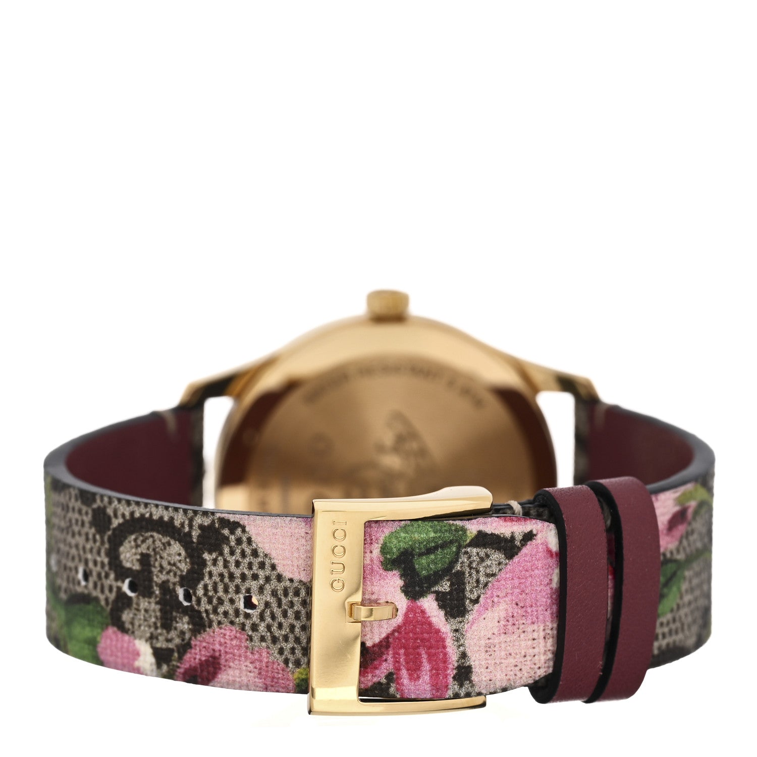 Gucci Stainless Steel Canvas 38mm G-Timeless Supreme GG Blooms Quartz Watch Brown 3 of 5
