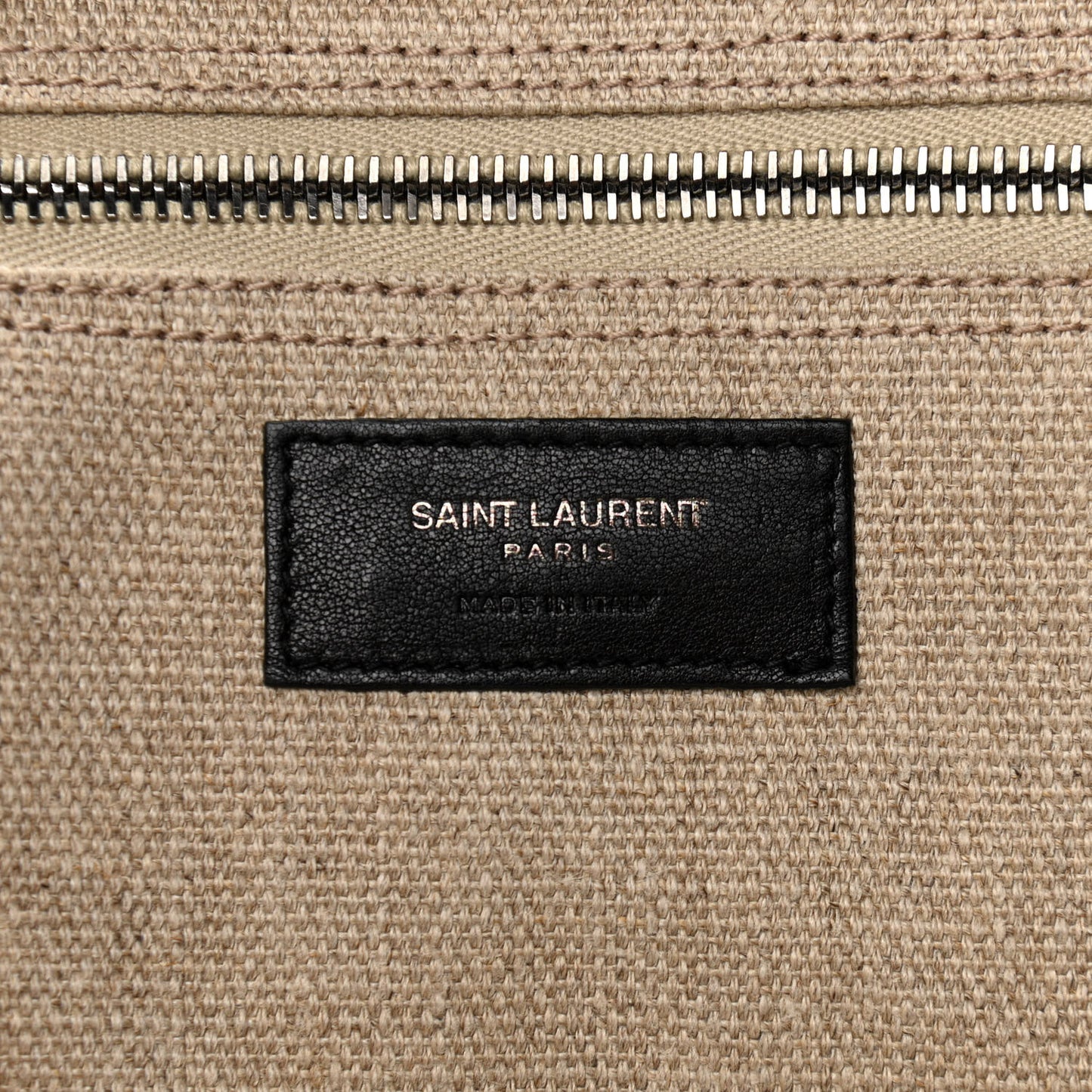 Linen Calfskin Rive Gauche Tote Optic White