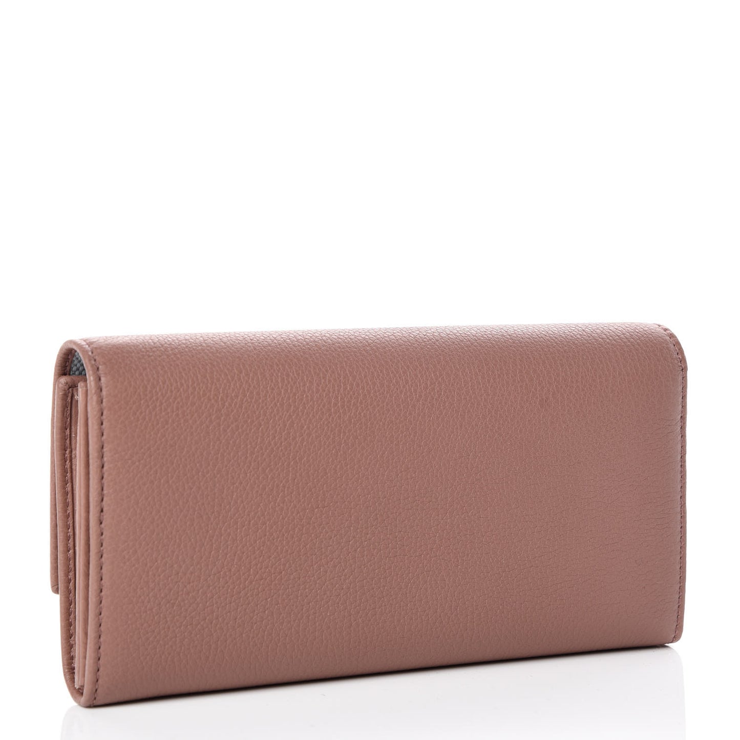 Dollar Calfskin Swing Continental Wallet Soft Pink