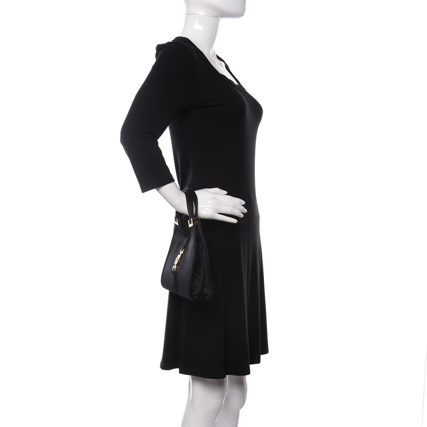 Nylon Small Bardot Shoulder Bag Black