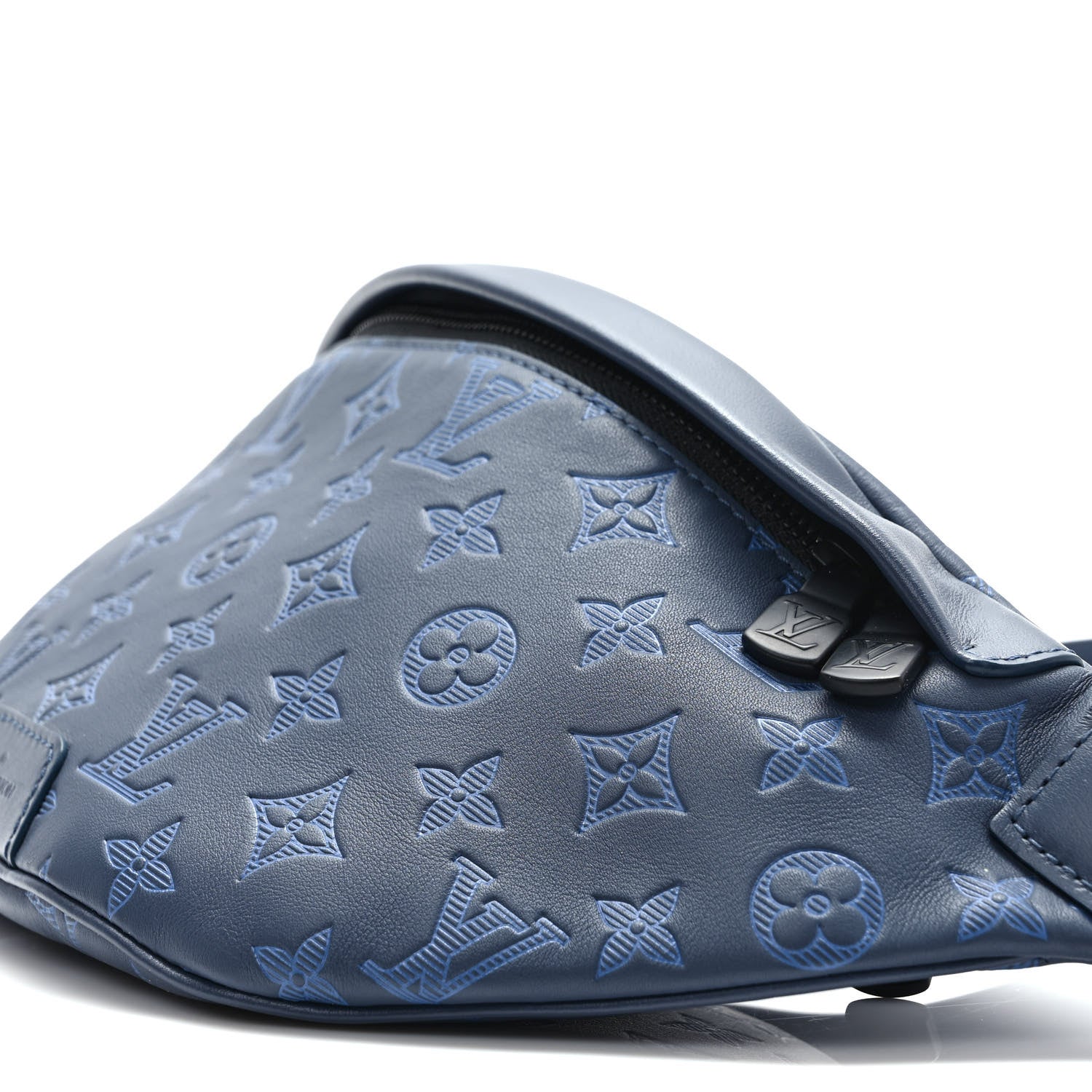 Louis Vuitton Calfskin Monogram Shadow Discovery Bumbag PM Blue 8 of 8