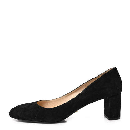 Prada Suede Heel Pump 40.5 Black 1 of 8