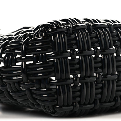 Balenciaga Faux Calfskin Braided Varnished XXS Bistro Basket Black 9 of 10