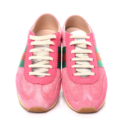 Gucci Suede Web Womens Rocket Sneakers 41 Rhododendron Pink 5 of 11