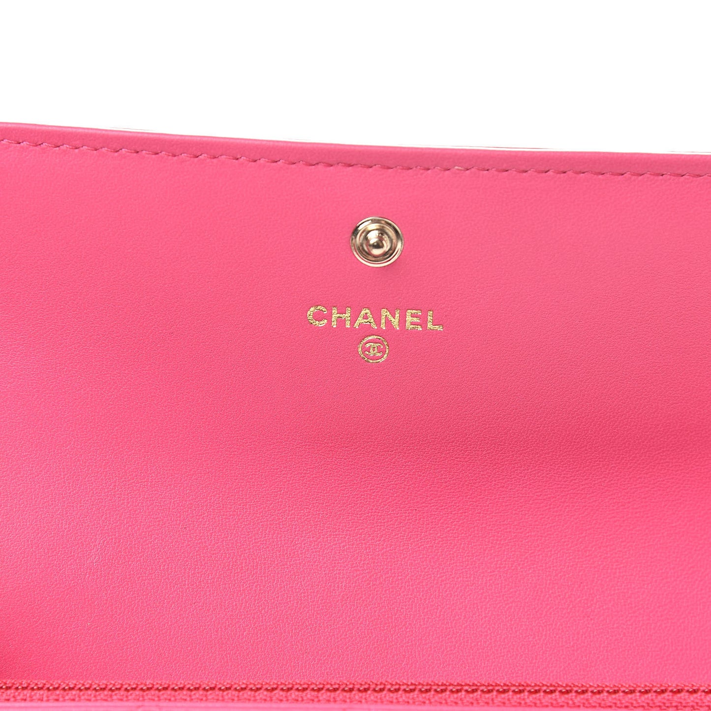 Lambskin Quilted Boy Flap Wallet Fuchsia