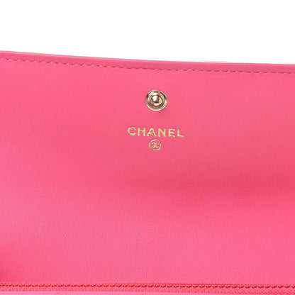 Chanel Lambskin Quilted Boy Flap Wallet Fuchsia 6 of 8