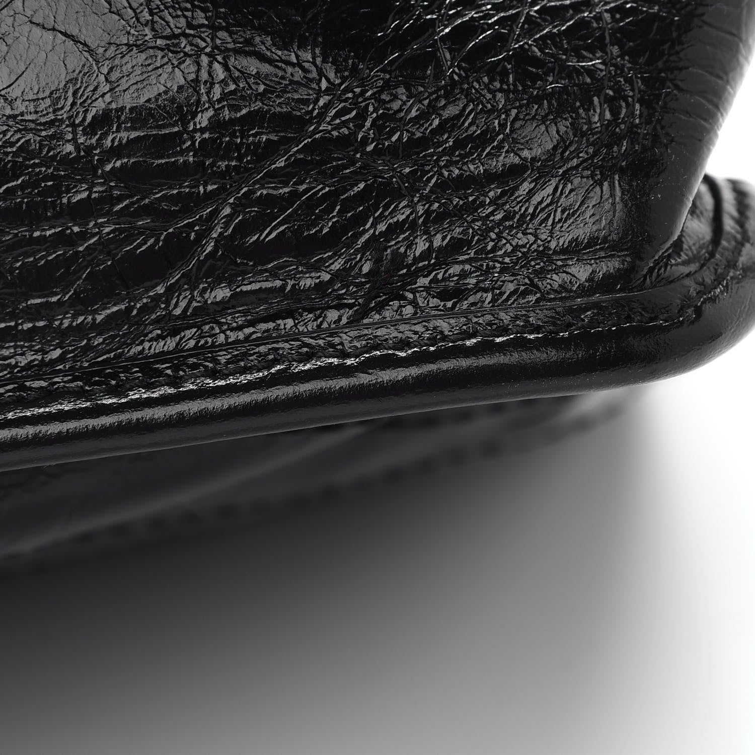 Saint Laurent Crinkled Calfskin Matelasse Monogram Large Niki Chain Satchel Black 8 of 12