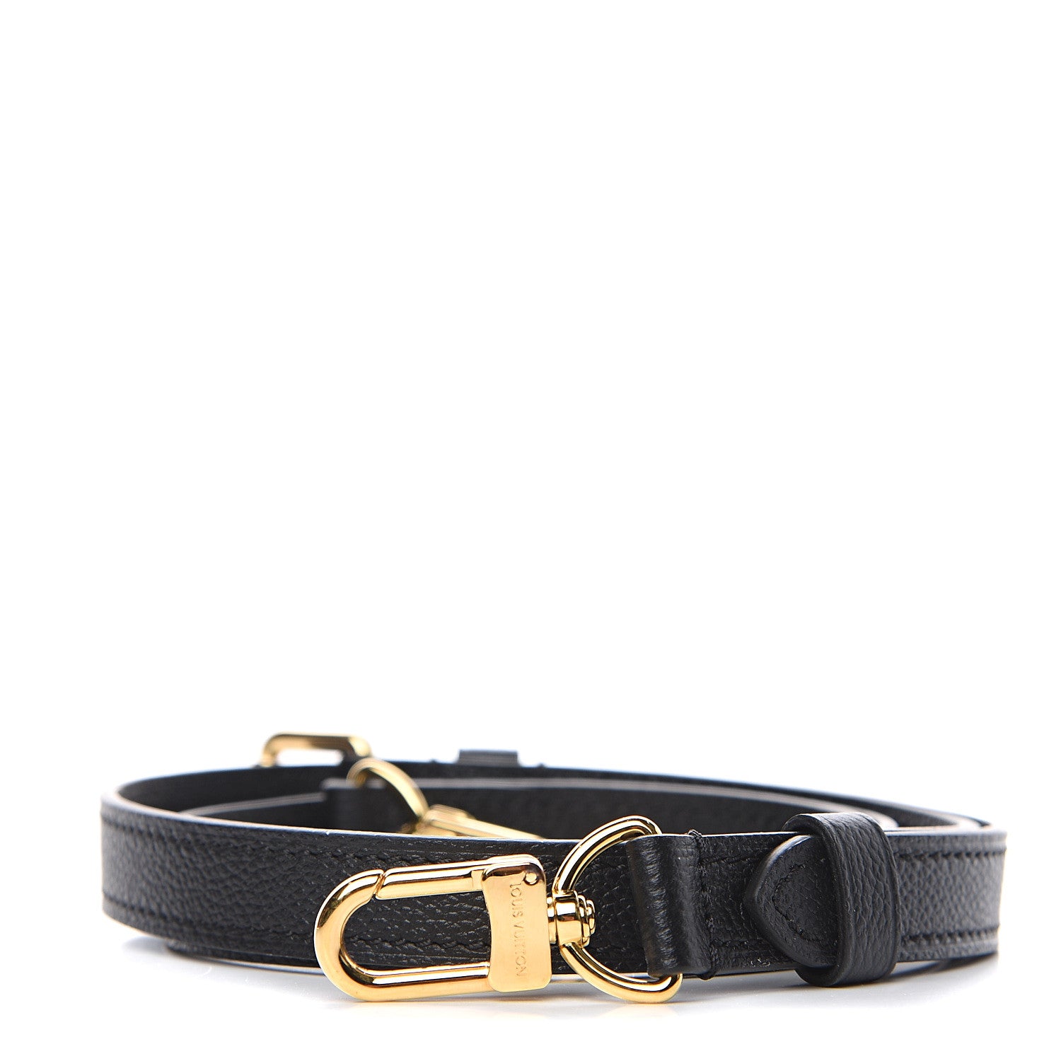 Louis Vuitton Calfskin Adjustable Shoulder Strap Black 1 of 3