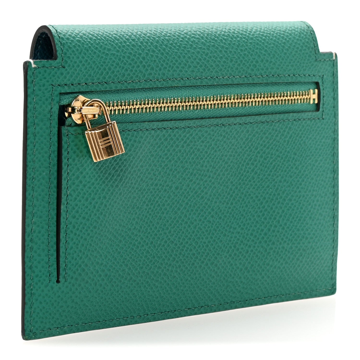 Hermes Epsom Tricolor Kelly Pocket Compact Wallet Vert Jade Bleu Brume Vert Bosphore 3 of 7