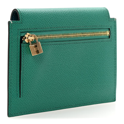 Hermes Epsom Tricolor Kelly Pocket Compact Wallet Vert Jade Bleu Brume Vert Bosphore 3 of 7