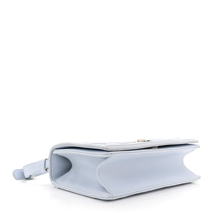 Christian Dior Grained Calfskin Small Diorama Flap Bag Sky Light 4 of 10