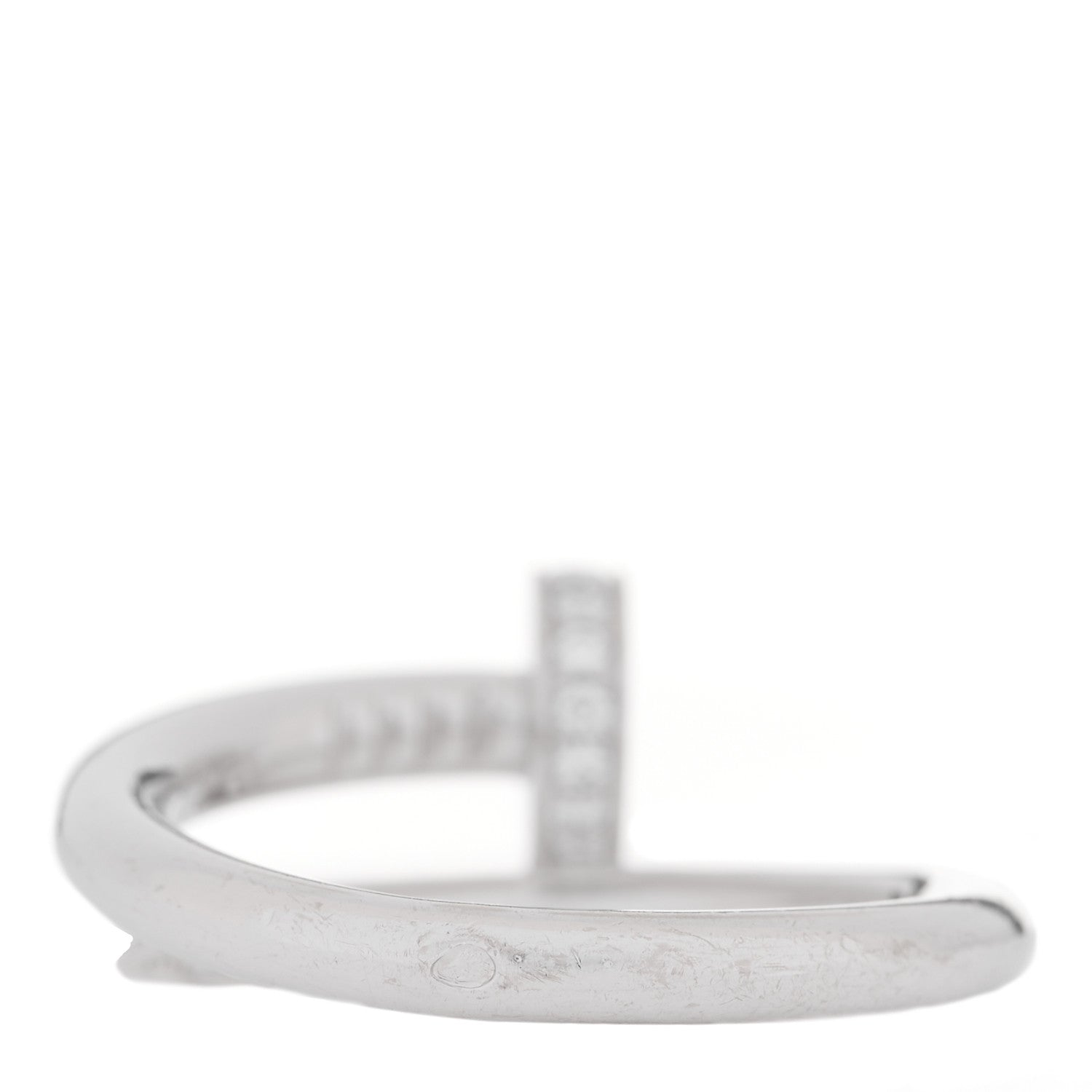 Cartier 18K White Gold Diamond Juste Un Clou Ring 54 7 3 of 5