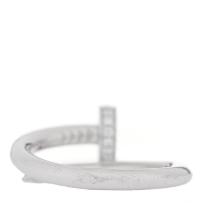 Cartier 18K White Gold Diamond Juste Un Clou Ring 54 7 3 of 5