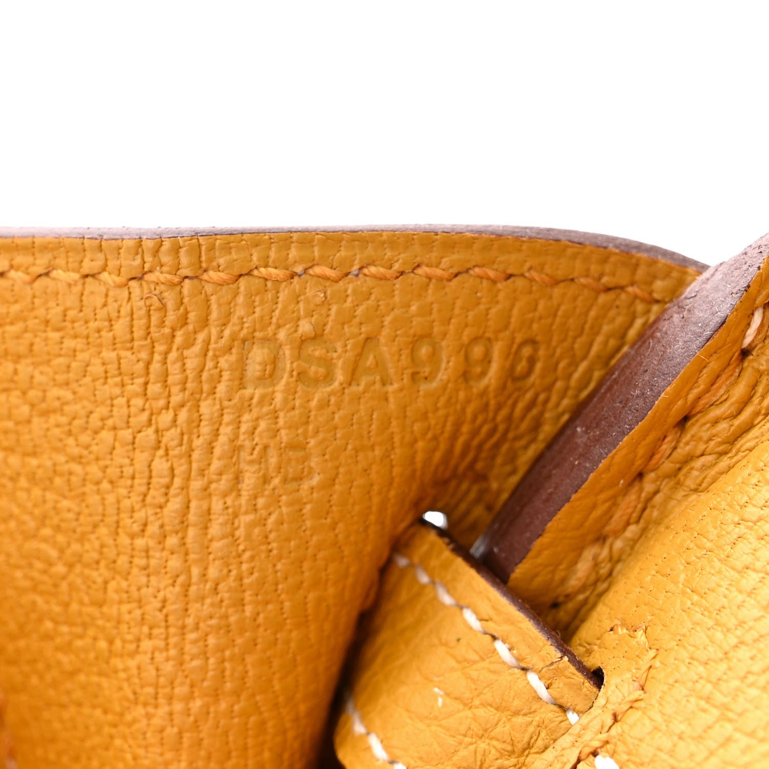 Hermes Togo Horseshoe Birkin 25 Jaune Ambre 7 of 11