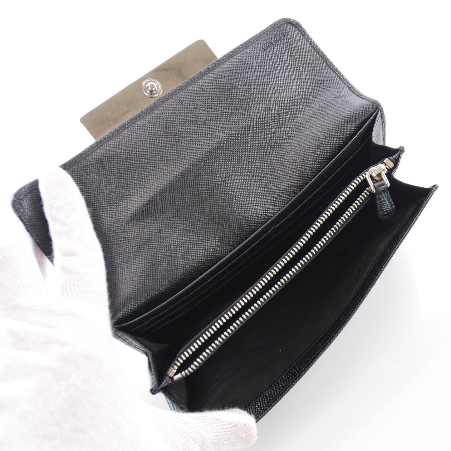Saffiano Stones Continental Wallet Nero Black