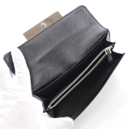 Prada Saffiano Stones Continental Wallet Nero Black 4 of 7