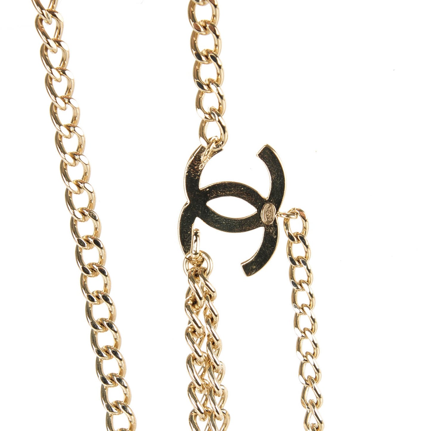 Enamel CC Ceinture Fantai Adjustable Belt Gold Black