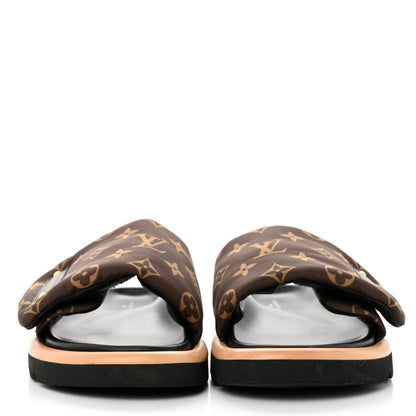 Louis Vuitton Nylon Monogram Pool Pillow Comfort Mule 37 Cacao Brown 2 of 11