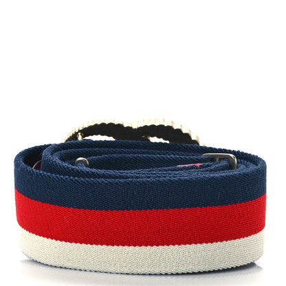 Gucci Canvas Torchon Double G Sylvie Web Belt 95 38 Red White Blue 2 of 3