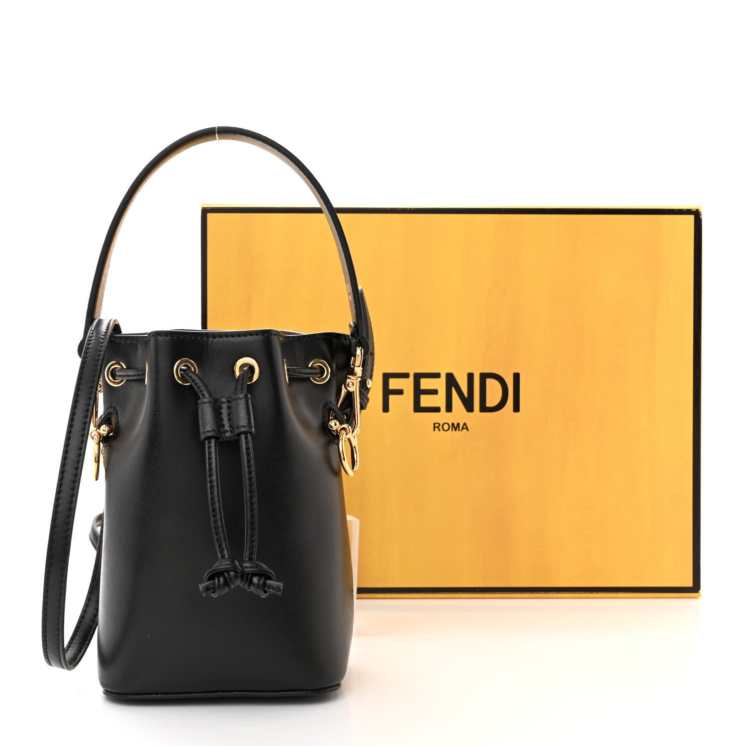 Fendi Vitello Liberty Lucido F is Fendi Mini Mon Tresor Bucket Bag Black 11 of 11