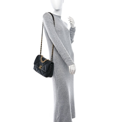 Chanel Lambskin Quilted Medium Chanel 19 Flap Black 2 of 11