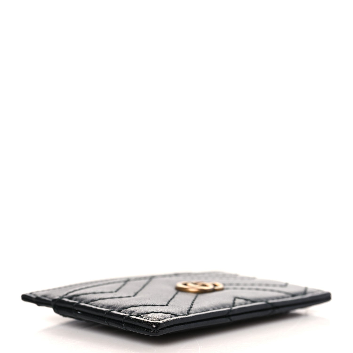 Gucci Calfskin Matelasse GG Marmont Card Holder Black 4 of 6